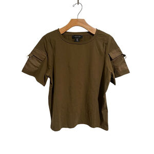 Tahari Tactical T-Shirt Women's Medium Army Green Tee